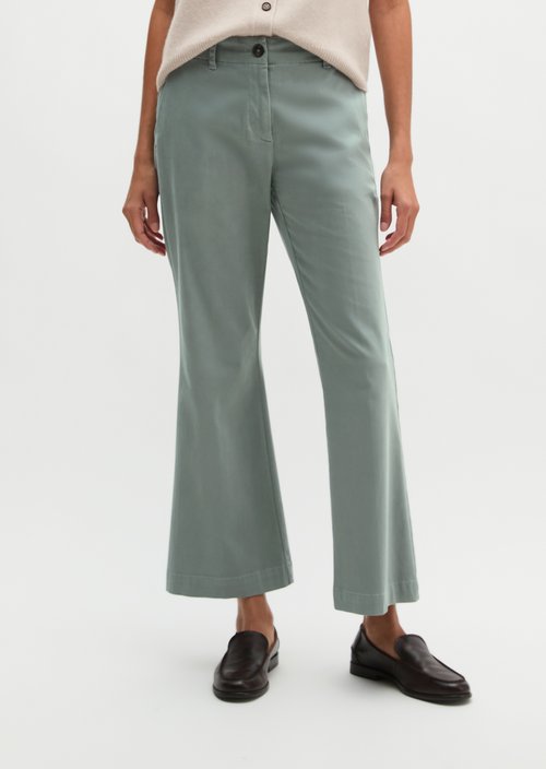 Trousers model Marthe flared — Foggy Blue