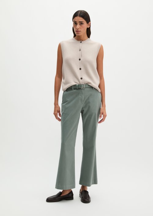 Trousers model Marthe flared — Foggy Blue