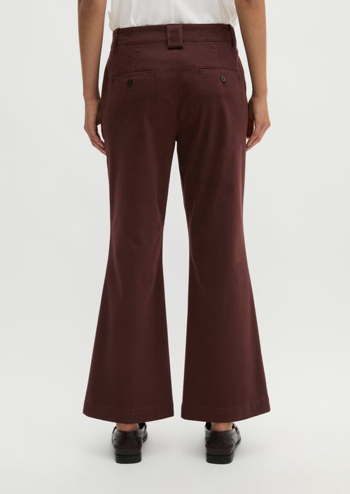 Trousers model Marthe flared — Brown