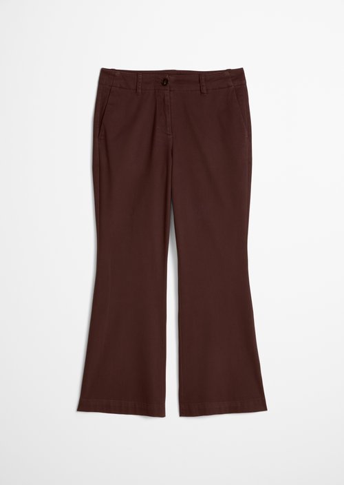 Trousers model Marthe flared — Brown