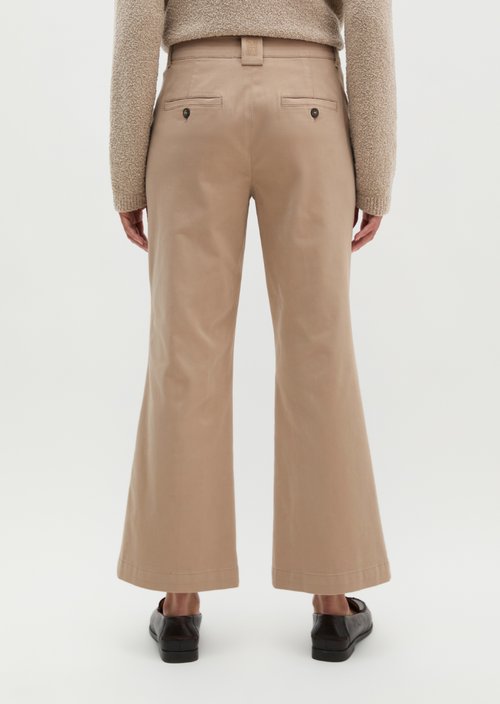 Trousers model Marthe flared — Earthy Taupe