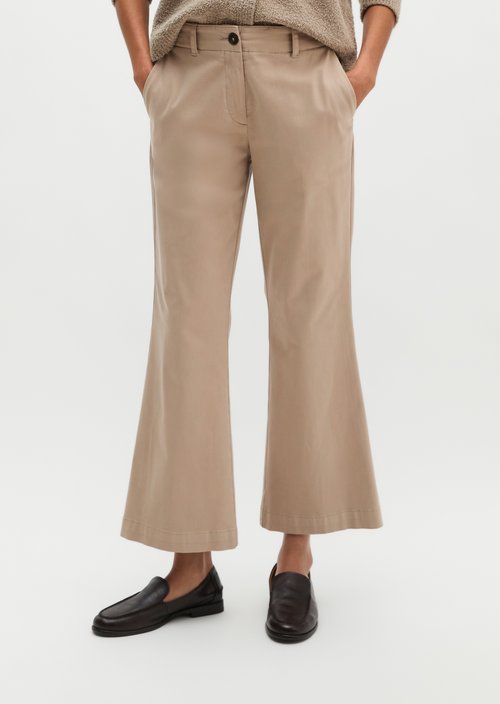 Trousers model Marthe flared — Earthy Taupe