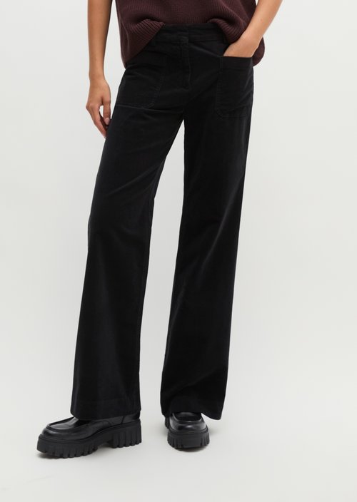 Trousers model Marthe flared — Black