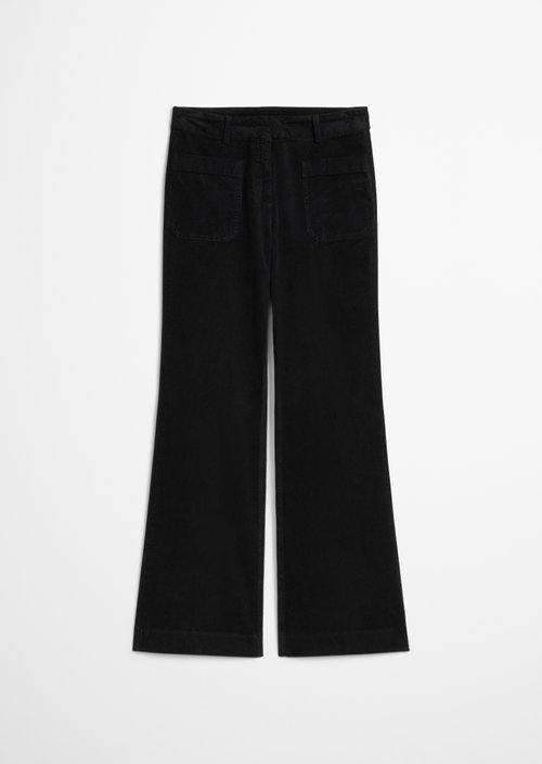 Trousers model Marthe flared — Black