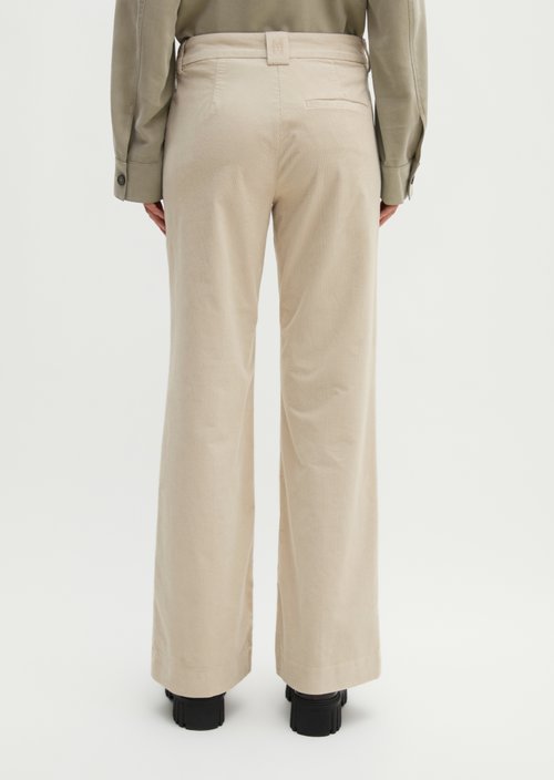 Trousers model Marthe flared — Linen Beige