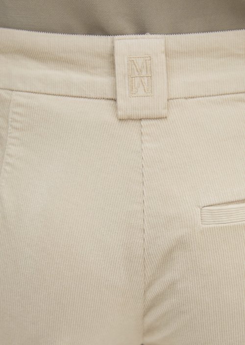 Trousers model Marthe flared — Linen Beige