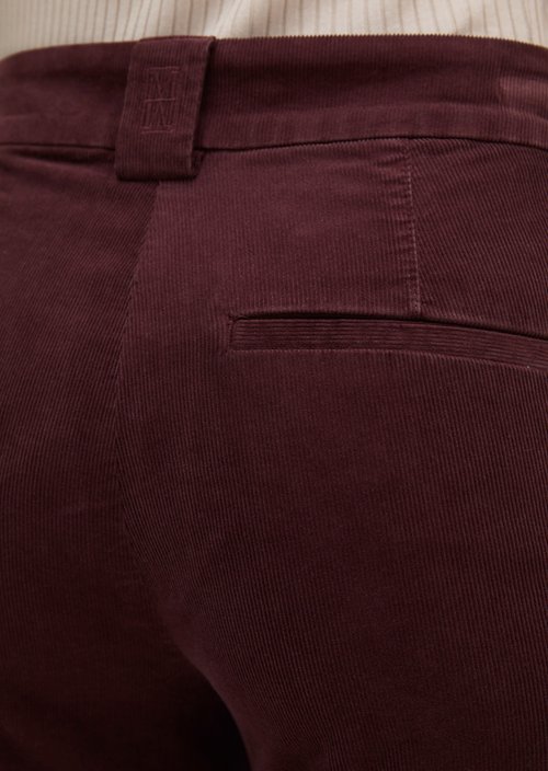 Trousers model Marthe flared — Deep Plum