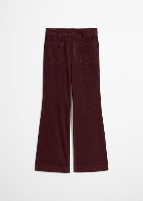 Trousers model Marthe flared — Deep Plum