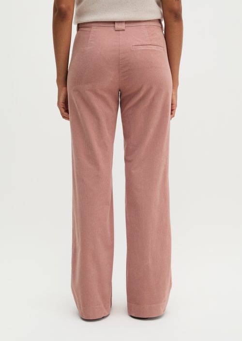 Trousers model Marthe flared — Dusty Mauve