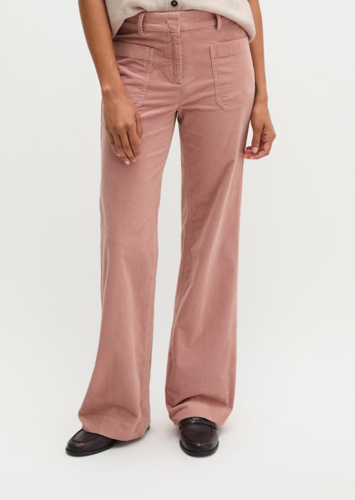 Trousers model Marthe flared — Dusty Mauve