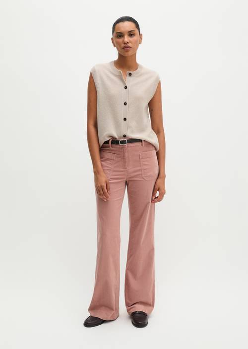 Hose Model Marthe flared Dusty Mauve in Frontalansicht