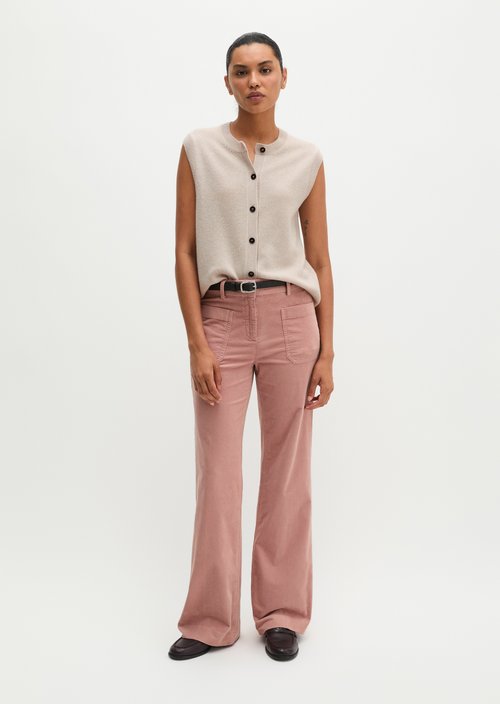Trousers model Marthe flared — Dusty Mauve