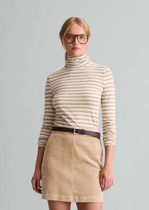Long-sleeve shirt with a turtleneck — Light Beige