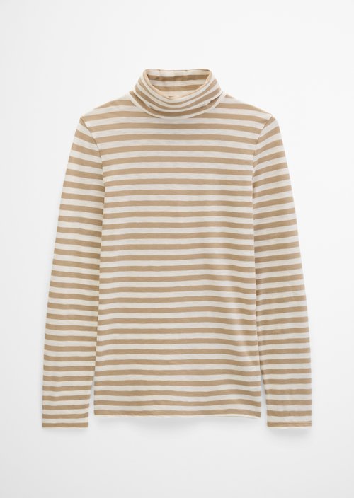 Long-sleeve shirt with a turtleneck — Light Beige