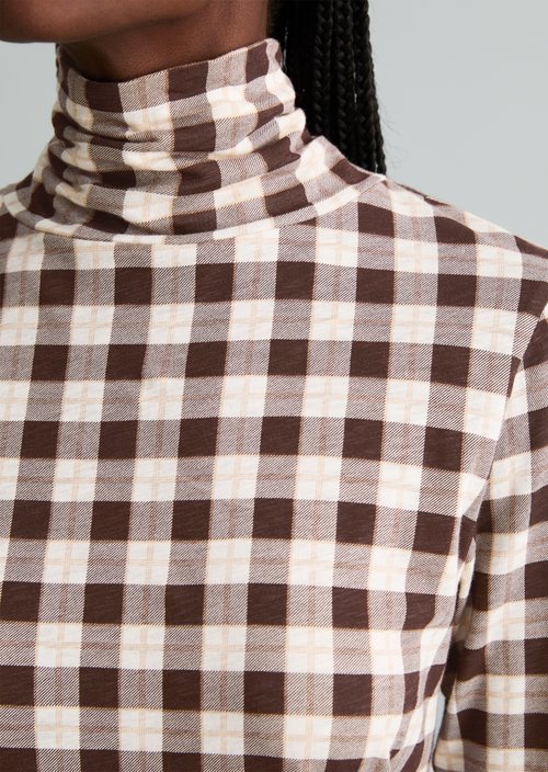 Printed Slim-Fit Long-Sleeve Turtleneck — Offwhite