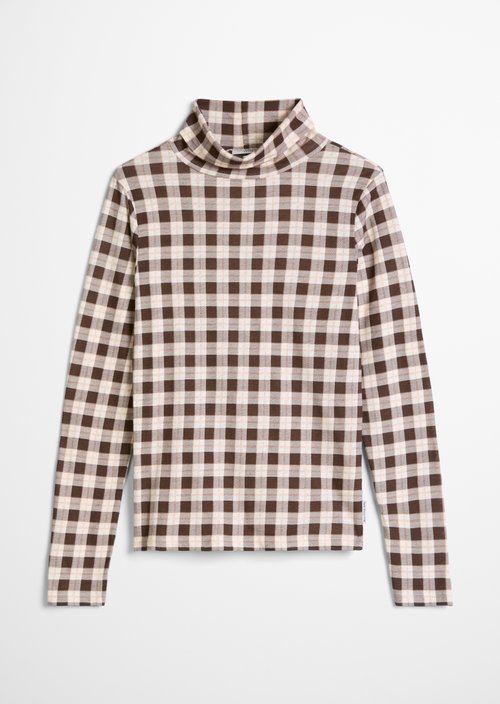 Printed Slim-Fit Long-Sleeve Turtleneck — Offwhite