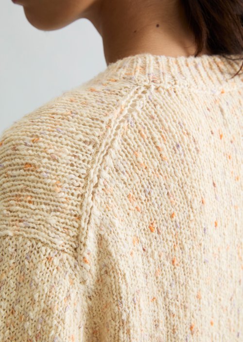 Relaxed Tweed Cardigan — Silky White