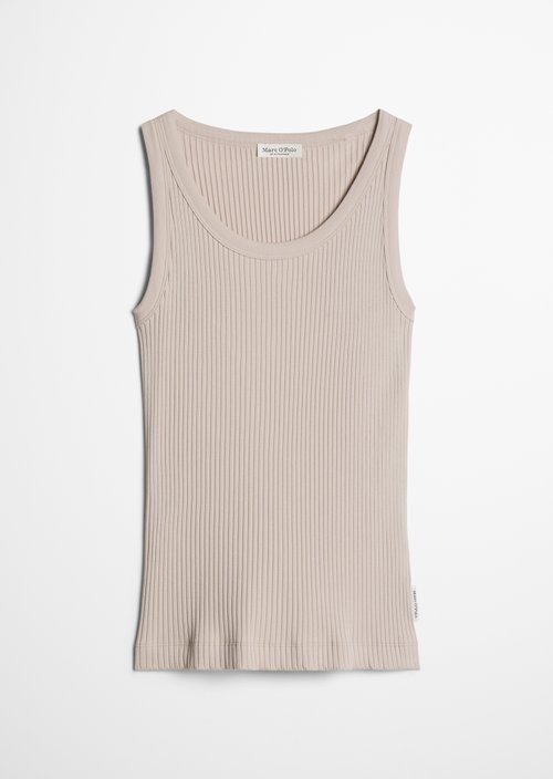 Ribbed tank top slim — Natural