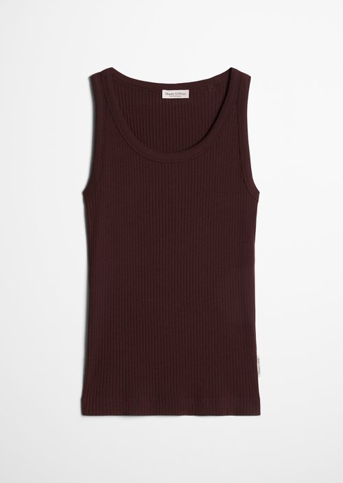 Ribbed tank top slim — Black Cherry
