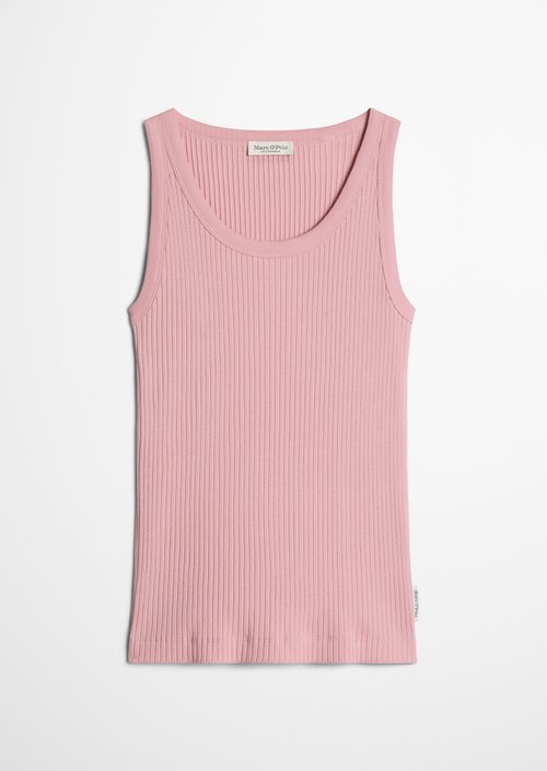 Ribbed tank top slim — Misty Rose