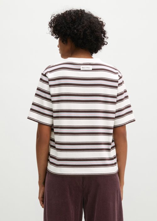 Relaxed-fit striped T-shirt — Medium Beige