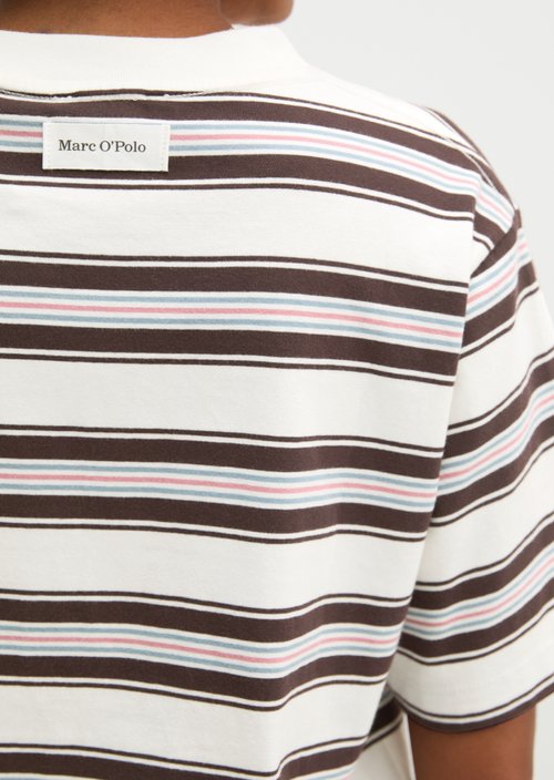 Relaxed-fit striped T-shirt — Medium Beige