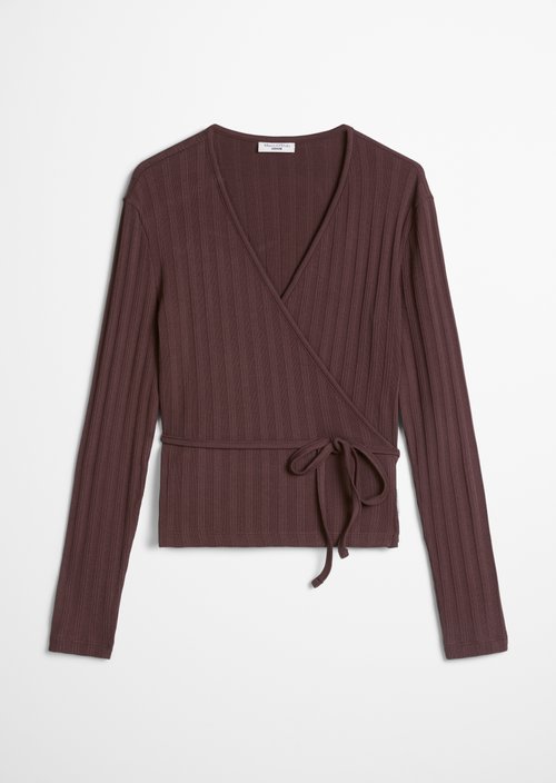 Slim Wrap Top — Espresso Brown