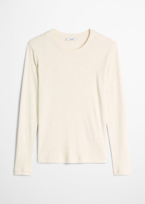 Slim-fit long-sleeve shirt — White Blush