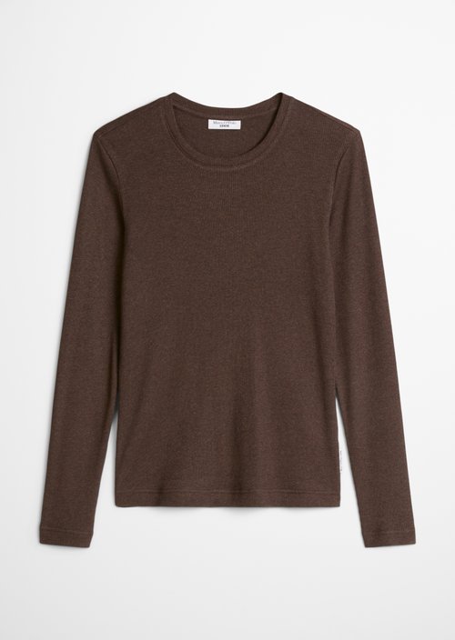 Slim-fit long-sleeve shirt — Espresso Brown