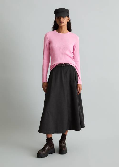 Longsleeve slim Smoky Grape in Frontalansicht