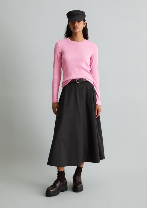 Slim-fit long-sleeve shirt — Smoky Grape