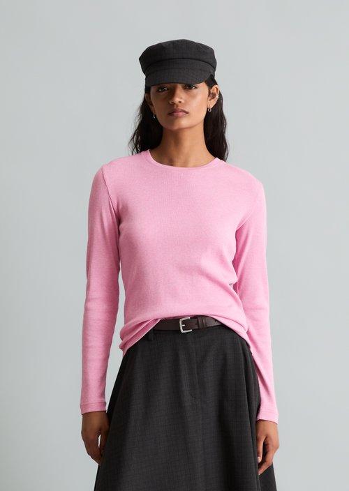 Slim-fit long-sleeve shirt — Smoky Grape