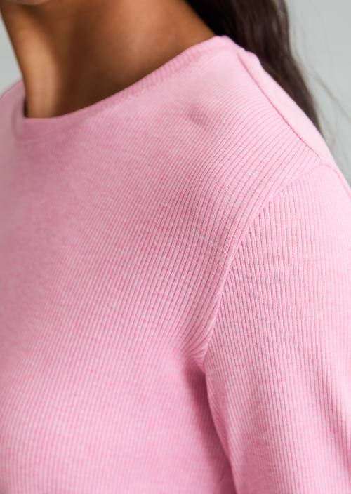 Longsleeve slim Smoky Grape in Detailansicht