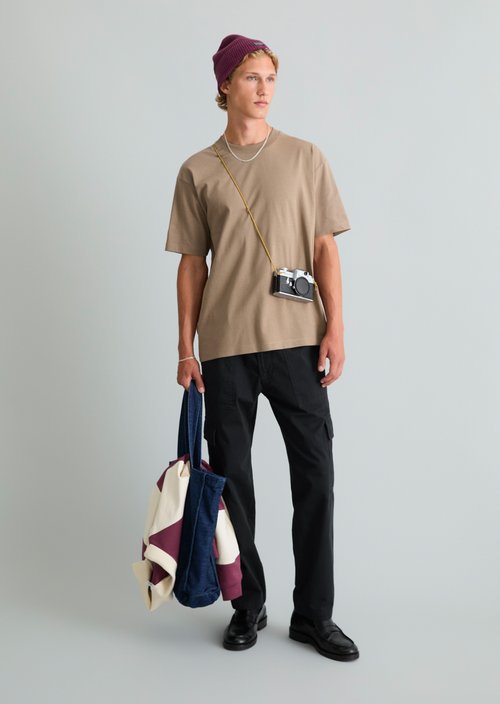 Relaxed-fit T-shirt — Cold Taupe