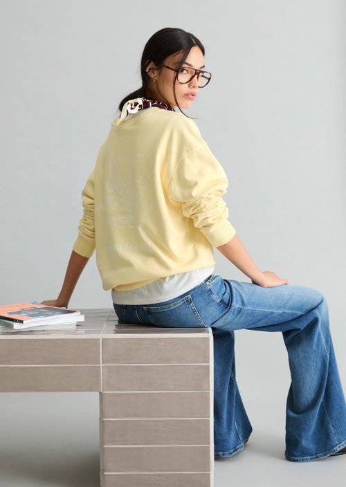 Relaxed-fit sweatshirt — Paris Yellow