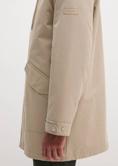 Kapuzen-Canvasjacke regular Charleston Gray in Detailansicht