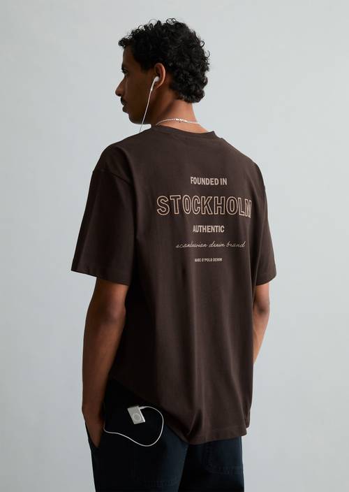 T-shirt ample Chocolate Brown en vue de face