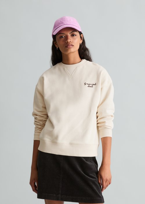 Relaxed-fit sweatshirt — White Blush