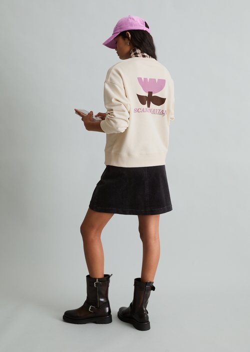 Relaxed-fit sweatshirt — White Blush