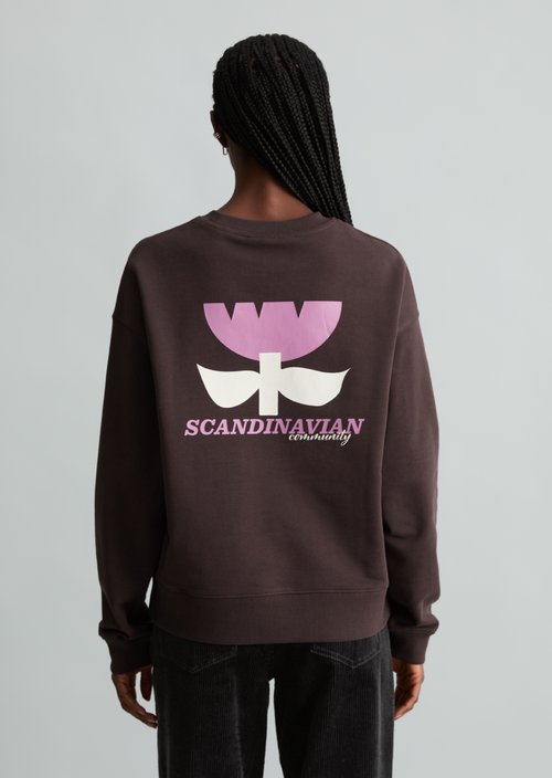 Relaxed-fit sweatshirt — Espresso Brown