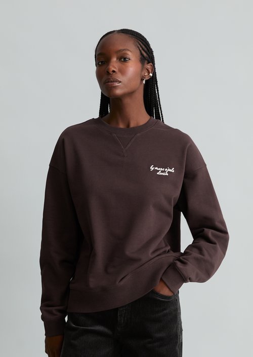 Relaxed-fit sweatshirt — Espresso Brown
