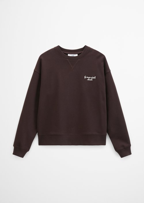 Relaxed-fit sweatshirt — Espresso Brown