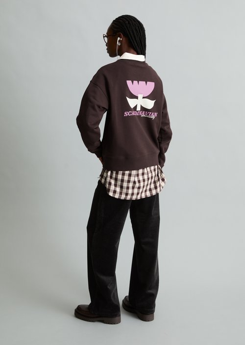 Relaxed-fit sweatshirt — Espresso Brown