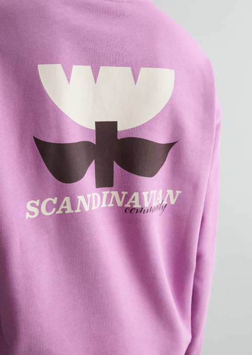 Relaxed-fit sweatshirt Smoky Grape in detail view