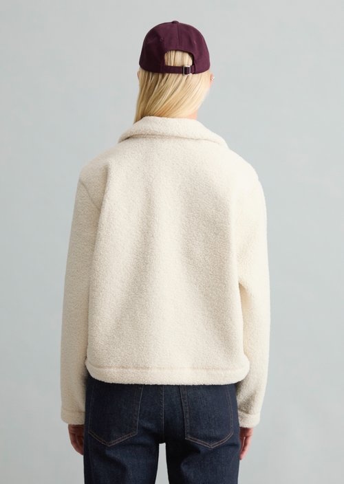 Oversized Teddy Sweatshirt — White Blush