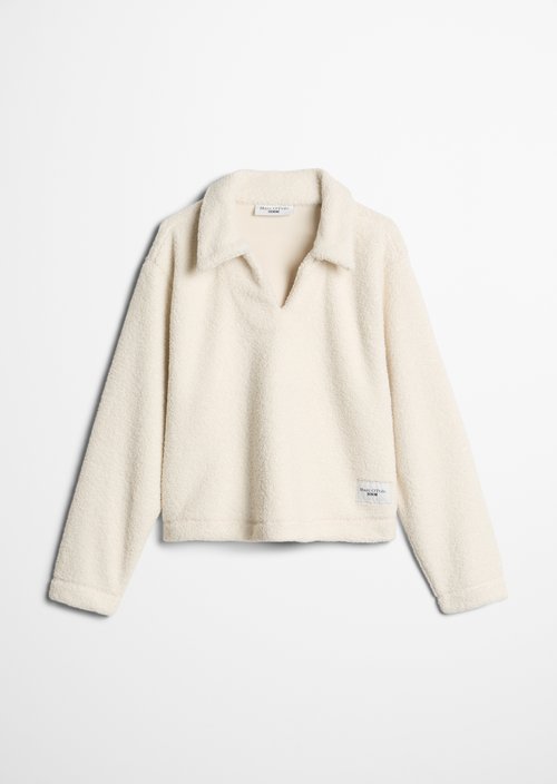 Oversized Teddy Sweatshirt — White Blush