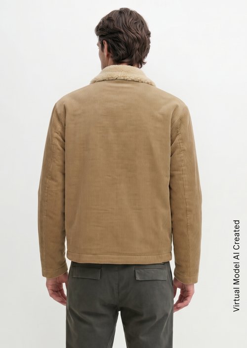 Regular-Fit Corduroy Jacket — Charleston Gray