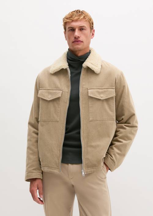 Regular-Fit Corduroy Jacket Charleston Gray in front view