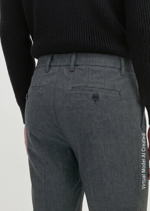 Chino Model Morot Jogger Pleated Tapered — Dark Grey