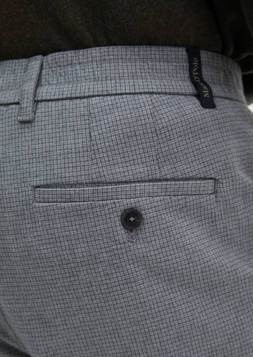 Pantalon chino modèle Morot, coupe jogger, plis, coupe fuselée Medium Grey en vue détaillée
